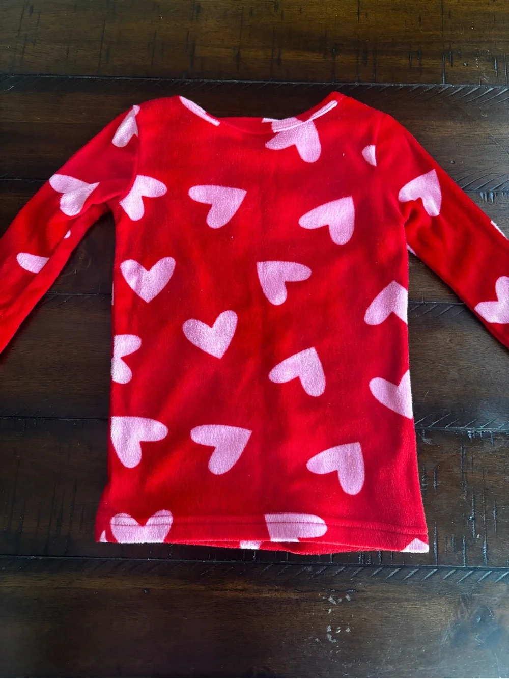 Cat & Jack Red Pajama Set with Pink Heart Print